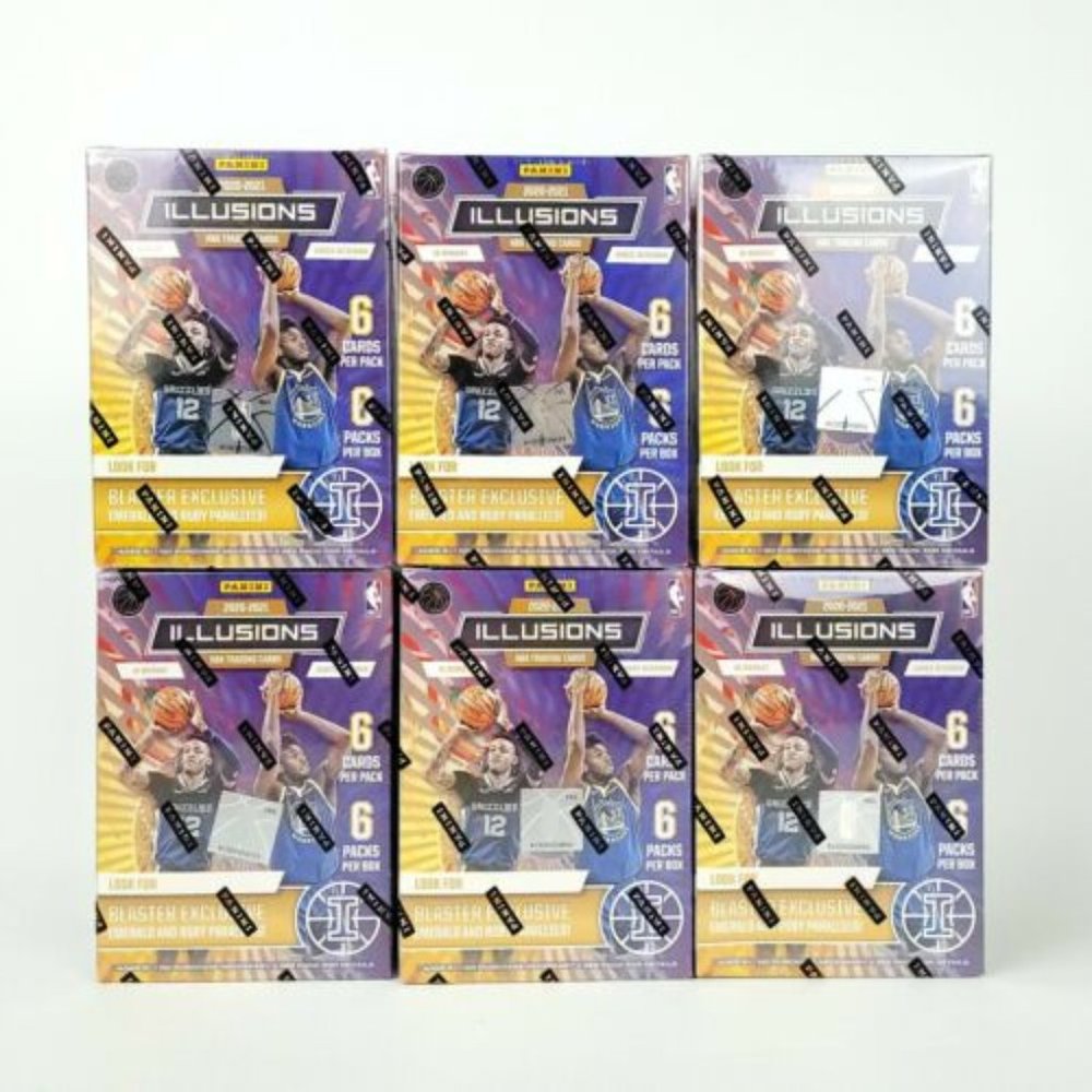 6x 2020-21 Panini Illusions NBA Basketball Blaster Box Sealed 6 Pack per Box